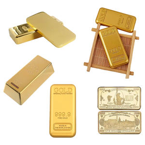 Poids de bureau en alliage de zinc plaqué or, réplique personnalisée de <span class=keywords><strong>lingot</strong></span>, accessoire décoratif réaliste, antidérapant pour enveloppes - Product Image 6