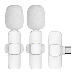 Micrófono Lavalier Inalámbrico Portátil K9 <span class=keywords><strong>con</strong></span> Conectores Tipo-C y USB-A para <span class=keywords><strong>iPhone</strong></span> y Uso Multidispositivo - Product Image 4