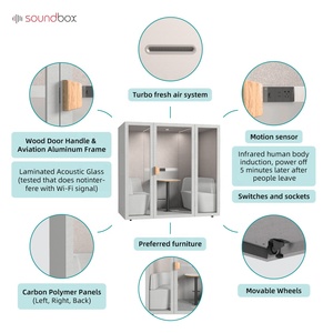 Teléfono privacidad pod salas de llamadas sonido Oficina hogar pod Sala cabina portátil insonorizadas vainas con muebles de silla de escritorio - Product Image 4
