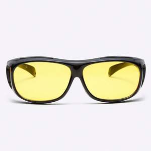 Lunettes de conduite de jour et de nuit pour hommes et femmes, avec logo personnalisé, vente en gros, verres jaunes UV400, anti-éblouissement, vision nocturne, lunettes de soleil pour hommes - Product Image 3