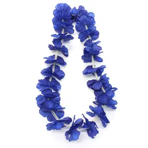 Offre Spéciale Hawaii Luau accessoires de fête à volants soie simulée Hawaii Lei collier couronne de fleurs/guirlande