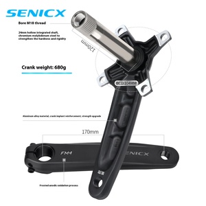 SENICX宇勇单链环104BCD空心曲柄24毫米轴超强升级套件MTB耐用自行车曲柄链轮 - Product Image 1