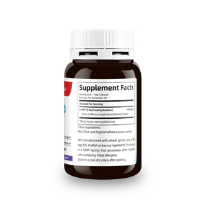 Fabricante de Suplementos Herbales 5 HTP 100 mg, Favorece el Estado de Ánimo Positivo, Suplemento para Mujeres y Hombres, Cápsulas de 5-HTP - Product Image 3