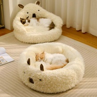 Cama para Mascotas de Piel de Alpaca, la Más Vendida, para el Invierno, Cueva Cálida para Gatos, Cama Sofá para Gatos Gruesa y Altamente Resistente