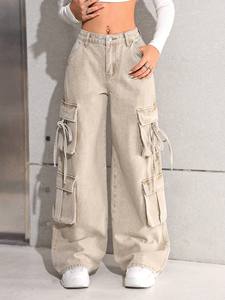 <span class=keywords><strong>Pantaloni</strong></span> larghi da <span class=keywords><strong>donna</strong></span> Boyfriend Jeans di nuovo Design Casual a vita alta <span class=keywords><strong>pantaloni</strong></span> <span class=keywords><strong>classici</strong></span> con <span class=keywords><strong>pantaloni</strong></span> larghi <span class=keywords><strong>pantaloni</strong></span> Cargo Street Vintage - Product Image 4