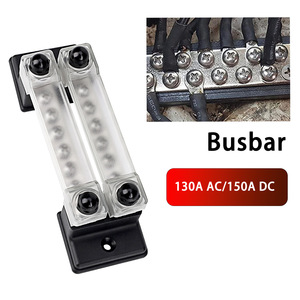 พาวเวอร์บัสบาร์ YC102152 6-ช่อง150A ทองแดง12-48V พร้อมฝาปิดโปร่งใสสำหรับระบายความร้อนด้วย RV ตามธรรมชาติ - Product Image 3