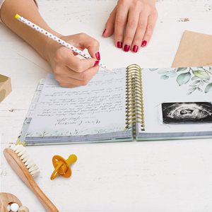 Custom Pregnancy Journal <b>Memory</b> Book Planner Hardcover Spiral <b>Gift</b> for Mom Art Durable Premium Quality Paper 100 Sheets Your - Product Image 2