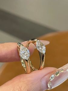 Xinfly 18K Gold Marquise Shaped 1.0ct Lab Diamond <b>Ring</b> Luxury Wholesale <b>for</b> Women and <b>Men</b> - Product Image 2