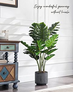 Plantas artificiales de 4 pies de alto para palmera de <span class=keywords><strong>queso</strong></span> suizo, plantas de suelo tropicales de imitación decorativas para interiores para el hogar, la Oficina, la boda y La Navidad - Product Image 6