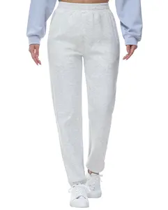 Stampa a sbuffo personalizzata in cotone di alta qualità peso massimo 380GSM francese Terry Casual sport elasticizzato pantaloni da donna