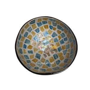 Vente en gros Bol en noix de coco coloré écologique avec incrustation de vadrouille Bol à smoothie Vaisselle accrocheuse pour les restaurants du Vietnam - Product Image 3