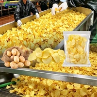 Ligne de production automatique de chips de pommes de terre Shepody 200-500 kg/ avec système de découpe de précision, machine de fabrication de chips de pommes de terre à petite échelle