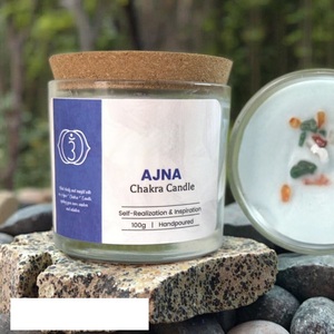 Vela de Chakra del tercer ojo Ajna para meditación, enfoque de despertar espiritual, equilibrio de paz interior y energía positiva de la India - Product Image 1