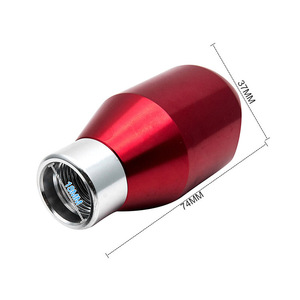 Pomo de palanca de cambios universal de aleación de aluminio para coche, transmisión manual de 5 velocidades, rojo, negro, azul, resistente al óxido - Product Image 4