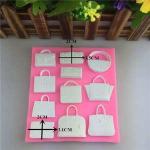 Diseño de maquillaje Moldes de chocolate de caramelo Pasta de goma Llavero Moldes Bolso Bolsos de mano Monederos Zapatos de tacón alto Moldes de silicona <span class=keywords><strong>Fondant</strong></span> - Product Image 3