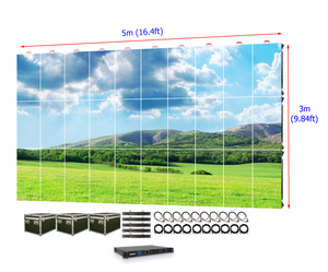 Mur d'affichage LED extérieur pour événements 5m x 3m P3.91 (16ft x 10ft) 3.9mm, fond de scène de mariage, mur vidéo LED 4K HDR10+ - Product Image 1
