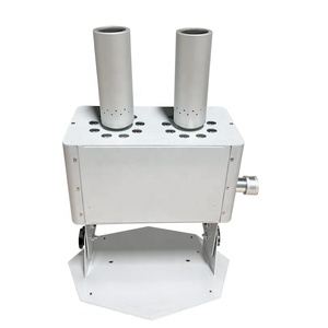 İki Kolonlu RGB LED <span class=keywords><strong>CO2</strong></span> Topu Makinesi DMX512 Kontrolü Elektrikli Kuru Buz Kaynağı DJ'ler için Metal Malzeme 90W 8-10M Püskürtme - Product Image 3