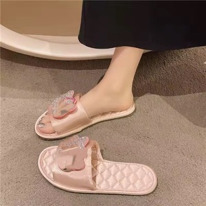 Ciabatte da donna e ragazza <span class=keywords><strong>per</strong></span> uso domestico, con strass, punta aperta, piatte, <span class=keywords><strong>antiscivolo</strong></span>, <span class=keywords><strong>per</strong></span> esterno, <span class=keywords><strong>sandali</strong></span> all'ingrosso - Product Image 2