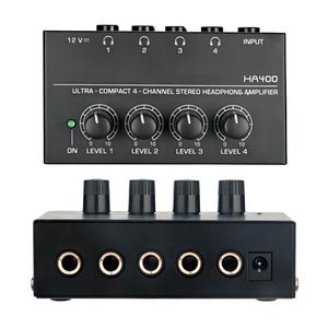 Interface audio professionnelle en métal à 4 entrées, mini amplificateur HiFi pour studio d'enregistrement - Product Image 3