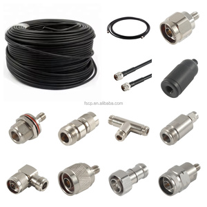 Kabel Jumper Koaksial RF Semi-fleksibel RG402 100mm.141'' (3.94 inci), Konektor CINCH N Female Jack Bulkhead, untuk Pengujian - Product Image 1