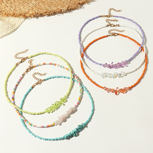 Collier en perles 3d personnalisé, chaîne en cristal irrégulier avec pendentif, ras du cou, clavicule - Product Image 5