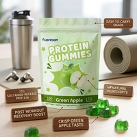 Bonbons gélifiés protéinés VitaSpring OEM, suppléments énergétiques sportifs, boost d'énergie, naturels, halal, pré-entraînement, organiques, végétaliens