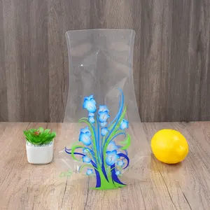 Прозрачные пластиковые цветочные вазы складные