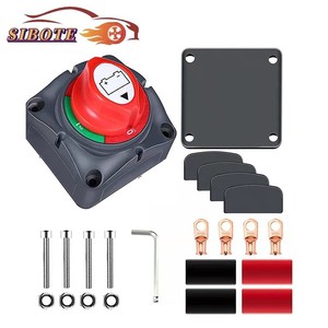 Interruptor de alimentación de batería SIBOTE de 12-24 V con cubierta y kit de montaje para coche, caravana, barco - Product Image 1