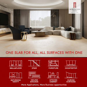 Lastra in Gres Porcellanato Effetto Onice 1200x1200mm, Spessore 9mm, Piastrella Grande Formato Effetto <span class=keywords><strong>Marmo</strong></span> per Rivestimenti Murali Villa <span class=keywords><strong>e</strong></span> Pavimenti Bagno - Product Image 3