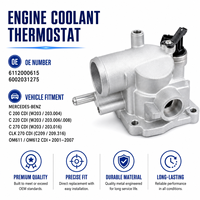 Termostato Automotriz para Mercedes Benz OE 6112000615 6002031275 Compatible con Clase C CLK 2001-2007, Pieza de Refrigeración para Pedidos al por Mayor