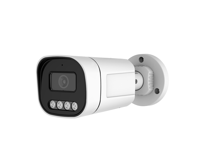 Outdoor Night Vision IR/Warm Light Bullet Camera Microphone New Design CMOS Sensor POE NVR  IP66 Waterproof