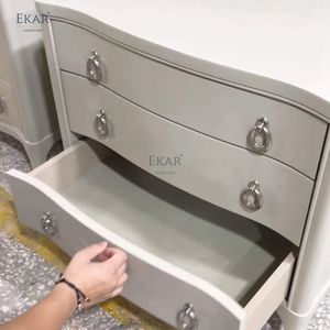 EKAR Table de chevet en bois massif <span class=keywords><strong>Luna</strong></span> Luxe | Poignées à anneau en métal pour les chambres à coucher de luxe - Product Image 5