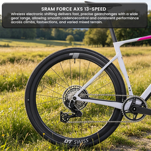 Bicicleta de Gravel de Carbono 700C con Manillar de <span class=keywords><strong>Carretera</strong></span>, Frenos de Disco Hidráulicos, Bicicleta de Aventura - Product Image 4