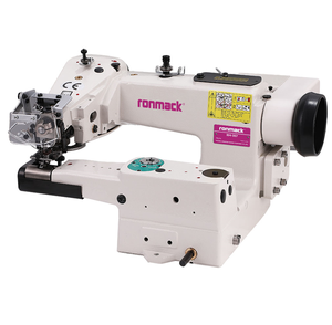 Machine à coudre industrielle à entraînement direct RONMACK RM-357-QBD3 automatique et manuelle pour la couture invisible des ceintures de pantalons, idéale pour les usines de confection - Product Image 1