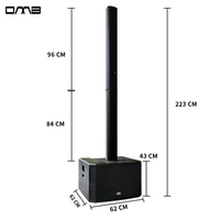 Sistema de Sonido Portátil Profesional Activo de 360 W y 8 Pulgadas para Exteriores, Altavoces para DJ, Escenarios y Eventos