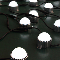Tira de luz LED de punto de diversión, foco de luz LED RGBW programable automático, IP68, 24v, 50mm, Ws2816, bola, Control Dmx
