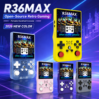 Console de jeu portable rétro R36 Max, 206 nouvelles couleurs, écran IPS 4'', RK3326, émulateurs classiques, lecteur de jeux portable, vente en gros OME
