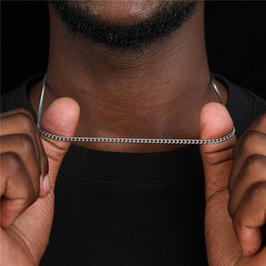 Großhandel 3mm Breite <span class=keywords><strong>22</strong></span> Zoll Lange Herren Edelstahl Panzerkette Individuelles Design Halskette für Männer und Frauen - Product Image 6
