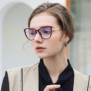 Gafas FALAIER TR90 con Montura de Ojo de Gato, Protección Anti Luz Azul para Mujer, Montura Completa, Lentes AC - Product Image 3