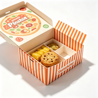 Boîtes d'emballage alimentaire personnalisées violettes et vertes pour plats à emporter, emballage pour fêtes, boîtes de boulangerie tout-en-un pour gâteaux et pâtisseries