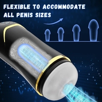 Masturbador Masculino 2 en 1 con Vibración y Succión Eléctrica Automática Juguetes Sexuales para Hombres Adultos