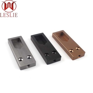 LESLIE Rail de guidage mural pour <span class=keywords><strong>armoire</strong></span>, 18 mm, noir, détachable, double amortisseur, support carré en alliage d'aluminium - Product Image 6