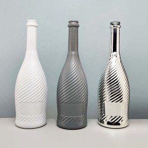 Botella de Champán Electrochapada de 750 ml con Tapón de Corcho, Botella de Licor Redonda de Vidrio Vacía de 75 cl, Botellas de Champán Decorativas al por Mayor - Product Image 3