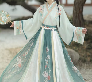 Nay1il Factory Venta al por mayor <span class=keywords><strong>Hanfu</strong></span> Falda de cintura con cuello cruzado de estilo chino para mujer Daily Ancient <span class=keywords><strong>Hanfu</strong></span> - Product Image 4