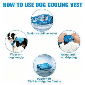 Breathable Pet Dog Cooling Vest Harness for Summer Outdoor Walking Hiking Adjustable Pet <b>Chest</b> Jacket Cooling Vest Harness - Product Image 4