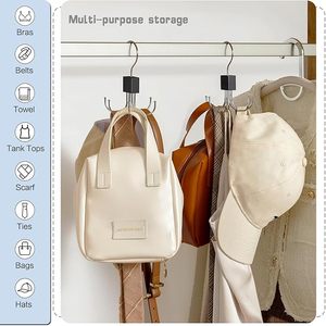 2 supports multi-usages pour ceintures, crochets rotatifs pour cravates et organisateurs de ceintures pour placard - Product Image 5