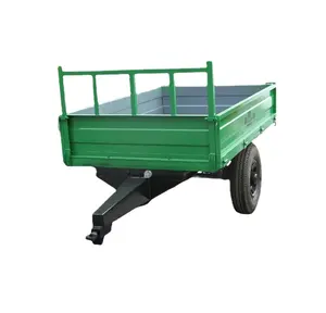 Tigarl 2 Wheels Hydraulic Tipper Trailer 1.5Ton Single Axle Farm Machinery Transport End Dump Trailer