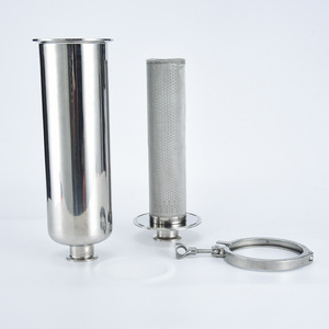 Filtre à tuyau en acier inoxydable sanitaire 304 à installation rapide avec raccord à collier de serrage de qualité alimentaire - Product Image 5