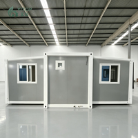 Conteneur de bureau préfabriqué modulaire, maisons miniatures pliables, portables, 20 pieds, installation facile, transport, maison miniature modulaire extensible
