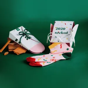 Zeecan 그래픽 디자이너 서비스 아기 양말 선물 상자 양말 포장 소매 양말 상자 포장 사용자 정의